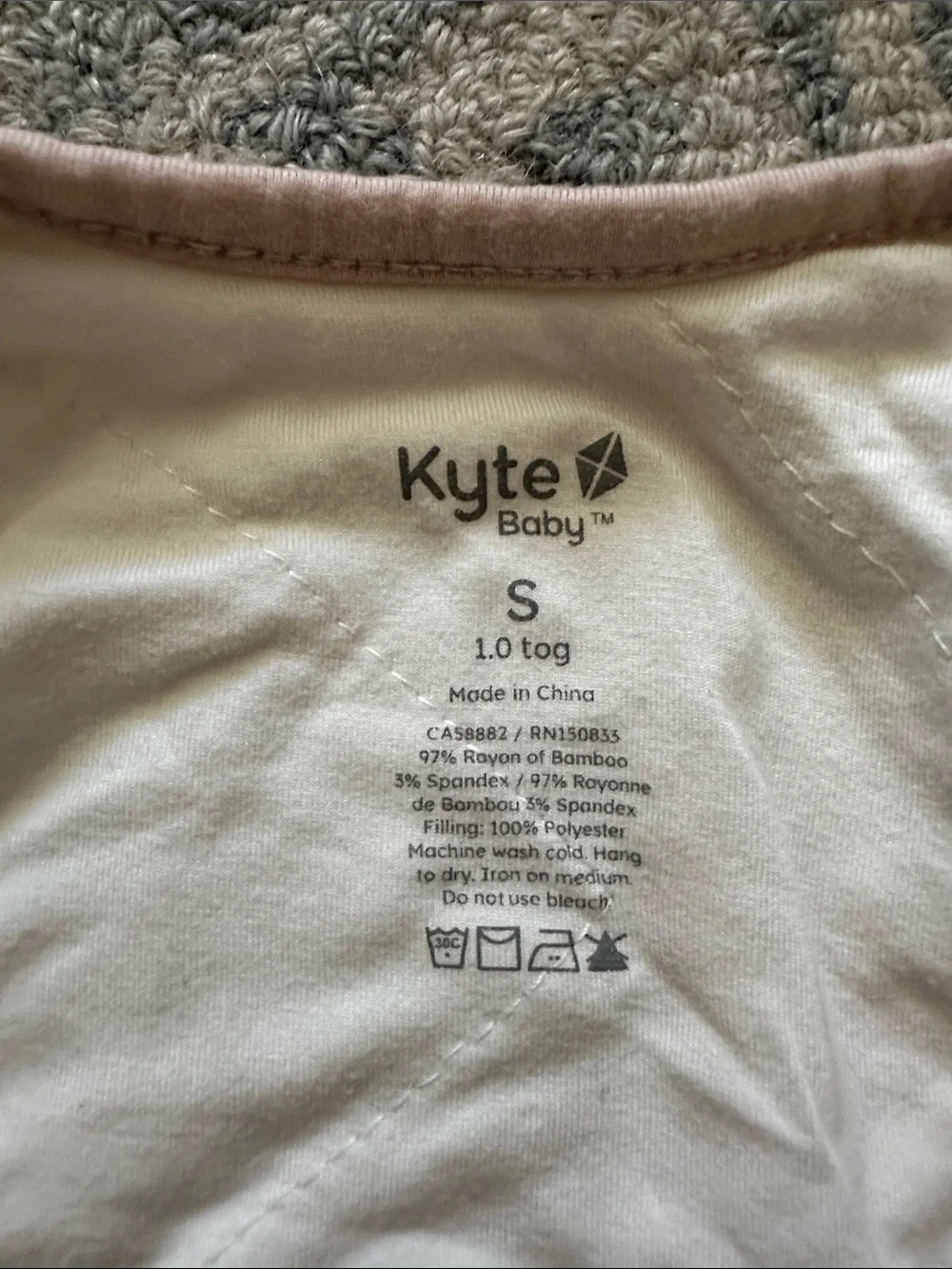 Kyte Baby Sleep Sack size Small 1.0 tog pink